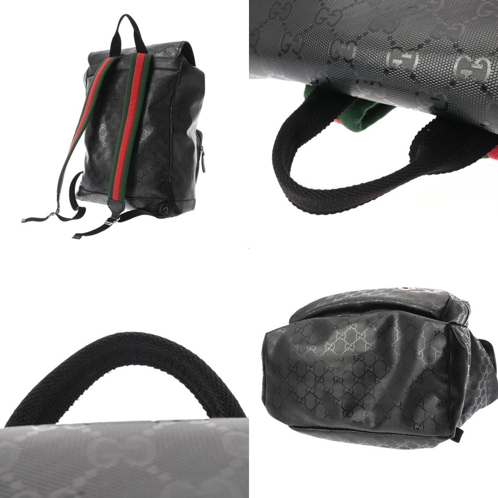 Gucci Backpack Black Imprime Daypack GG